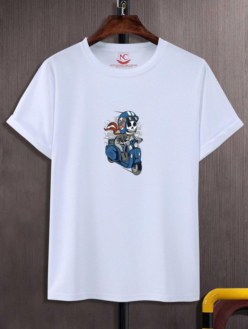 unisex white graphic printed t-shirt - 20884165 -  Zoom Image - 0