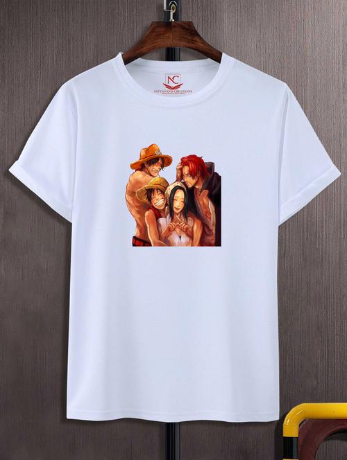 unisex white graphic printed t-shirt - 20884169 - Standard Image - 0