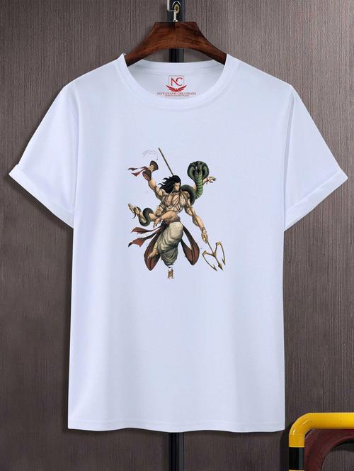 unisex white graphic print t-shirt - 20884170 - Standard Image - 0