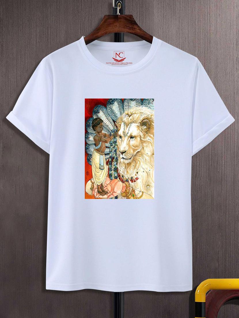 unisex white graphic printed t-shirt - 20884184 -  Zoom Image - 0
