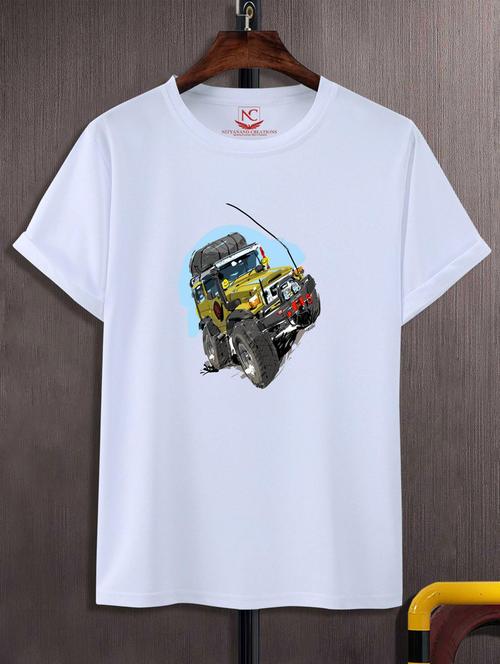 unisex white graphic printed t-shirt - 20884192 - Standard Image - 0