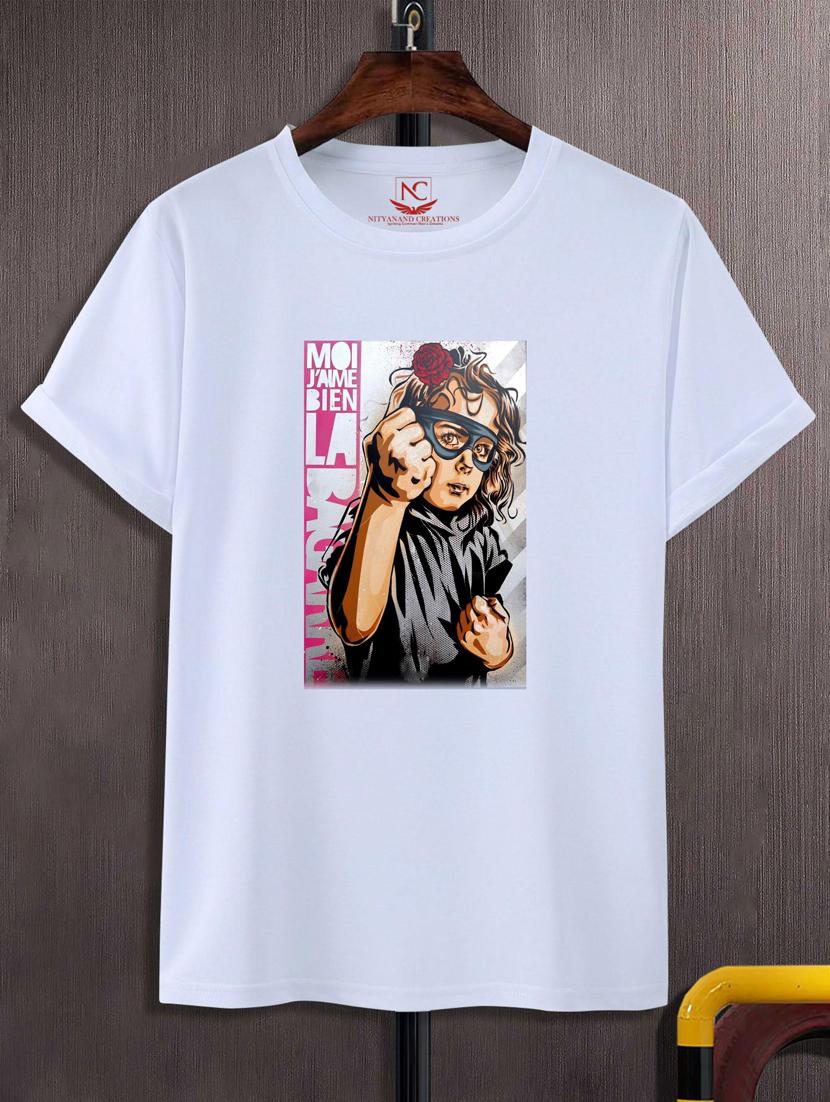 unisex white graphic printed t-shirt - 20884201 -  Zoom Image - 0