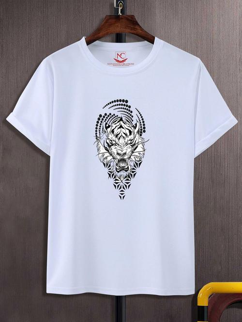 unisex white graphic printed t-shirt - 20884207 - Standard Image - 0