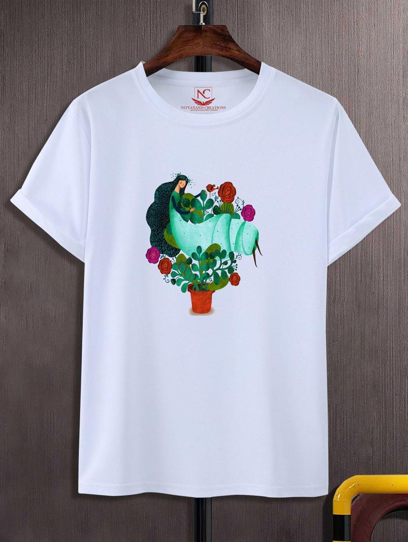 unisex white graphic printed t-shirt - 20884212 - Zoom Image - 0