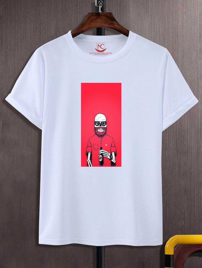 unisex white graphic printed t-shirt - 20884214 - Zoom Image - 0