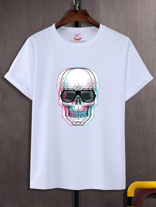 unisex white graphic printed t-shirt - 20884217 - Standard Image - 0