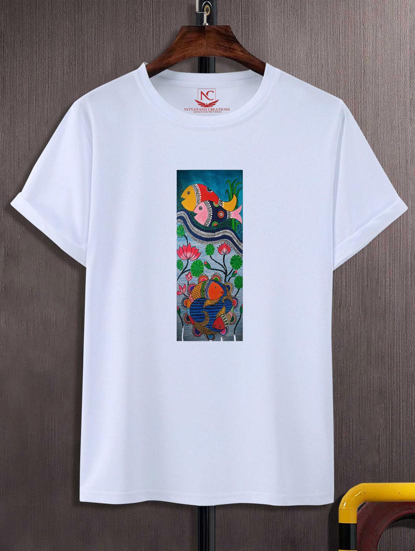 unisex white graphic printed t-shirt - 20884229 - Zoom Image - 0