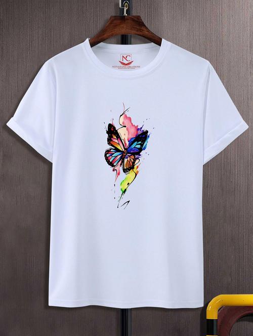 unisex white graphic printed t-shirt - 20884254 -  Standard Image - 0