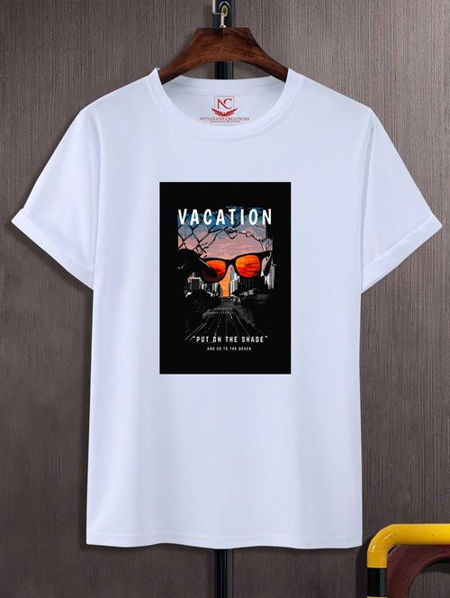 unisex white graphic printed t-shirt - 20884317 -  Standard Image - 0