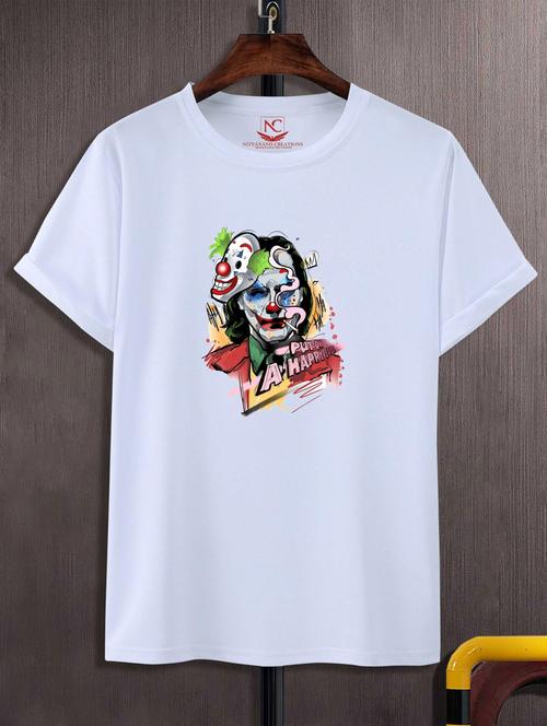 unisex white polyester graphic t-shirt - 20884328 -  Standard Image - 0