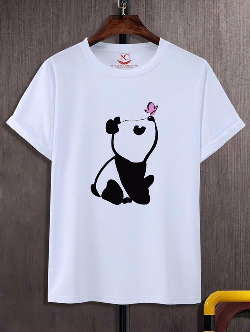 unisex white graphic print t-shirt - 20884375 - Standard Image - 0