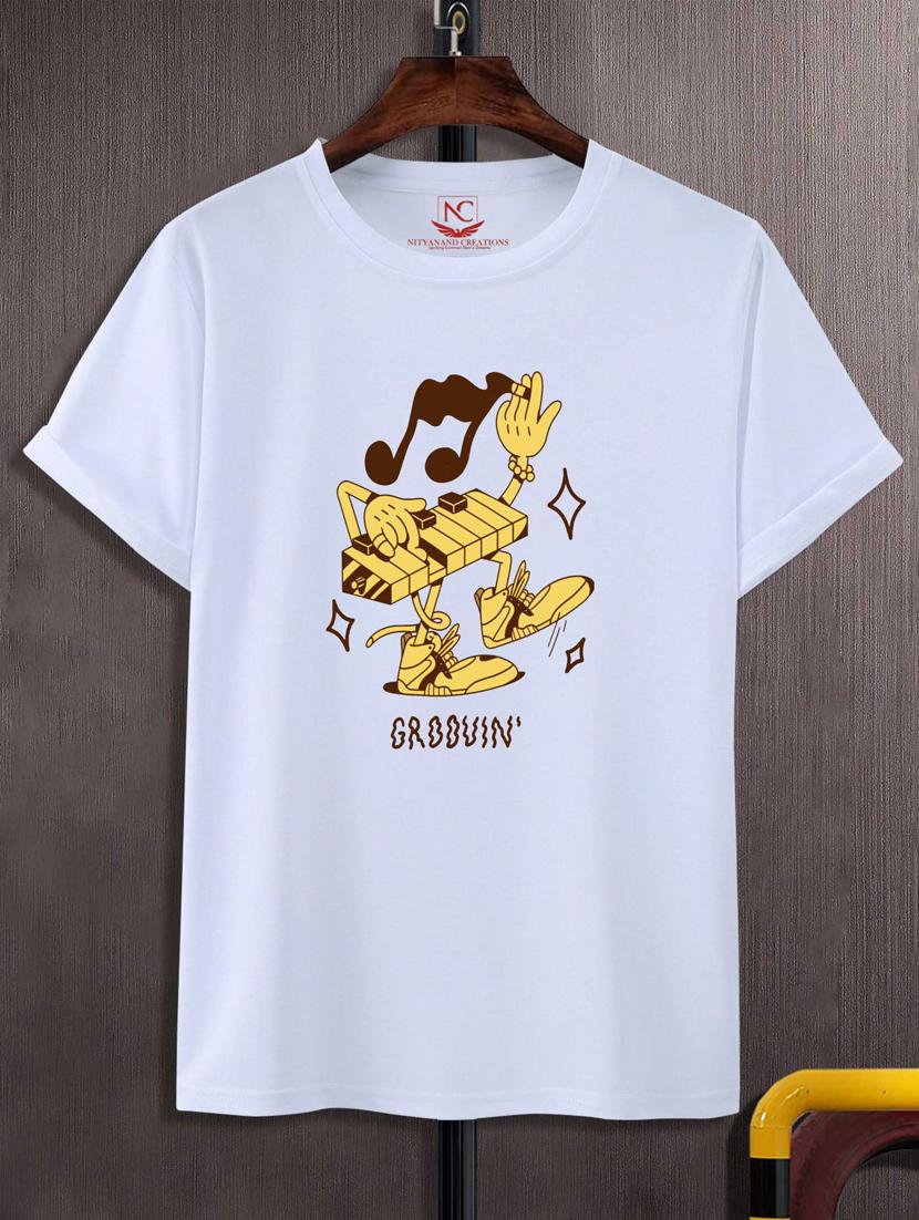 unisex white graphic printed t-shirt - 20884380 - Zoom Image - 0