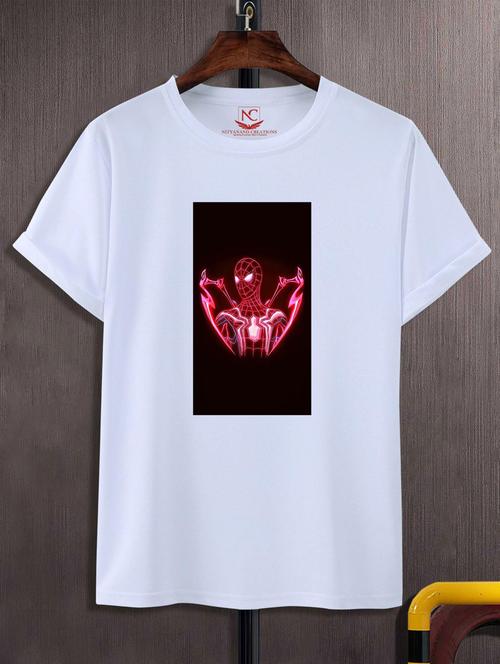 unisex white graphic print t-shirt - 20884388 - Standard Image - 0
