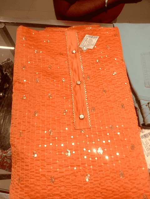 rust poly viscose ethnic dress - 20884442 - Zoom Image - 0