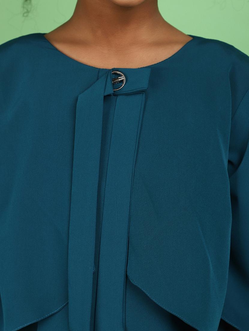 girls teal solid top - 20884448 - Standard Image - 5