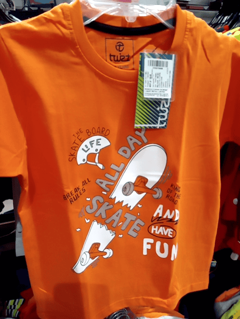 orange cotton single jersey tshirt - 20884472 -  Zoom Image - 0