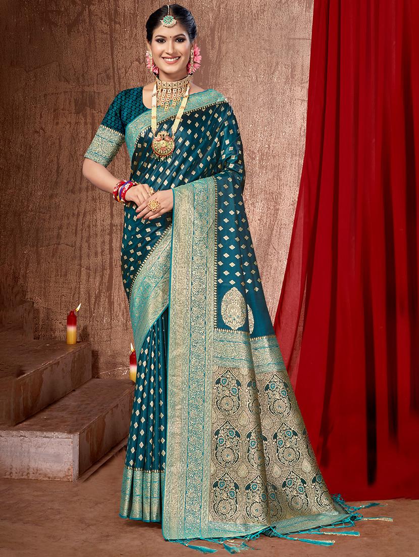 women self design banarasi saree with blouse - 20884674 - Zoom Image - 0