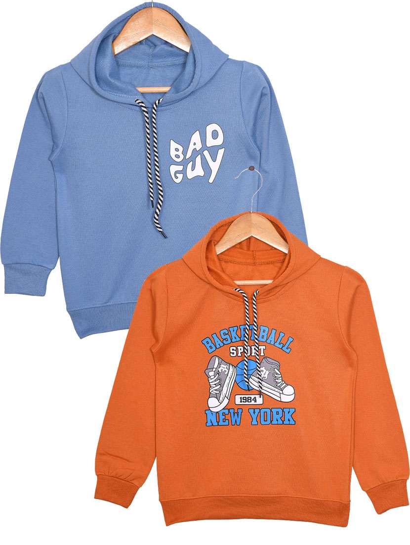 pack of 2 - fleece printed sweatshirt