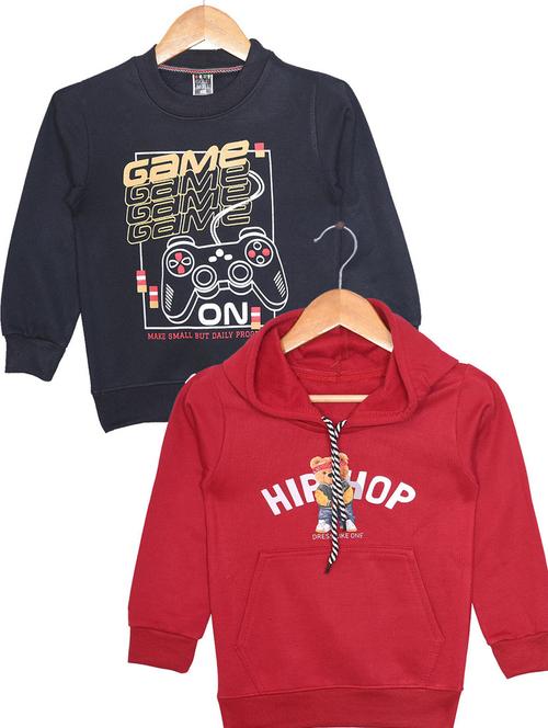 pack of 2 - fleece printed sweatshirt - 20884731 - Standard Image - 0