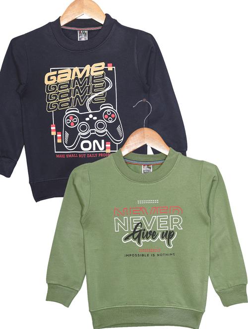 pack of 2 - fleece printed sweatshirt - 20884732 -  Standard Image - 0
