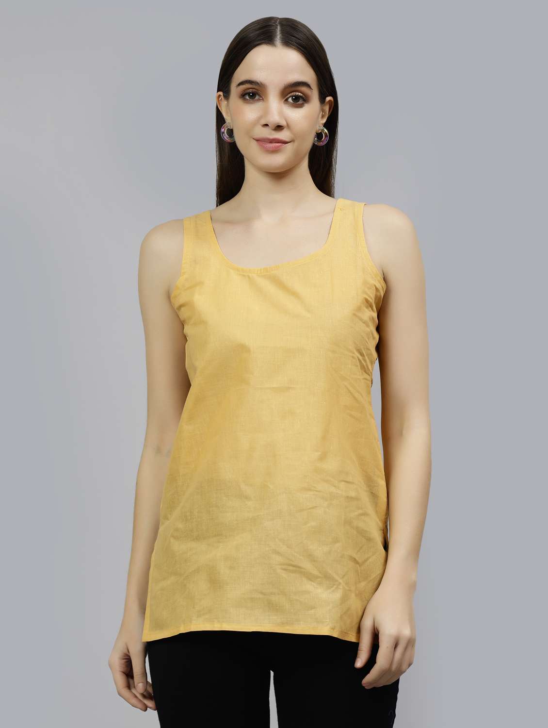 women three quarter sleeve straight kurti - 20884745 - Standard Image - 3