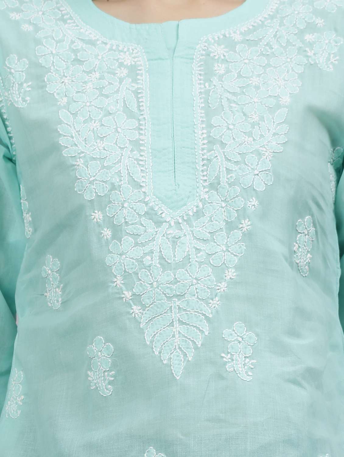 women three quarter sleeve straight kurti - 20884767 - Standard Image - 5