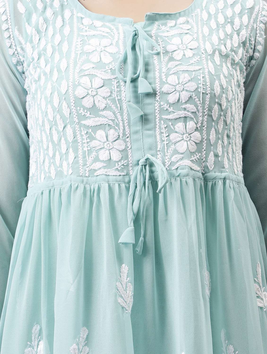 women three quarter sleeve flared kurti - 20884778 -  Standard Image - 5