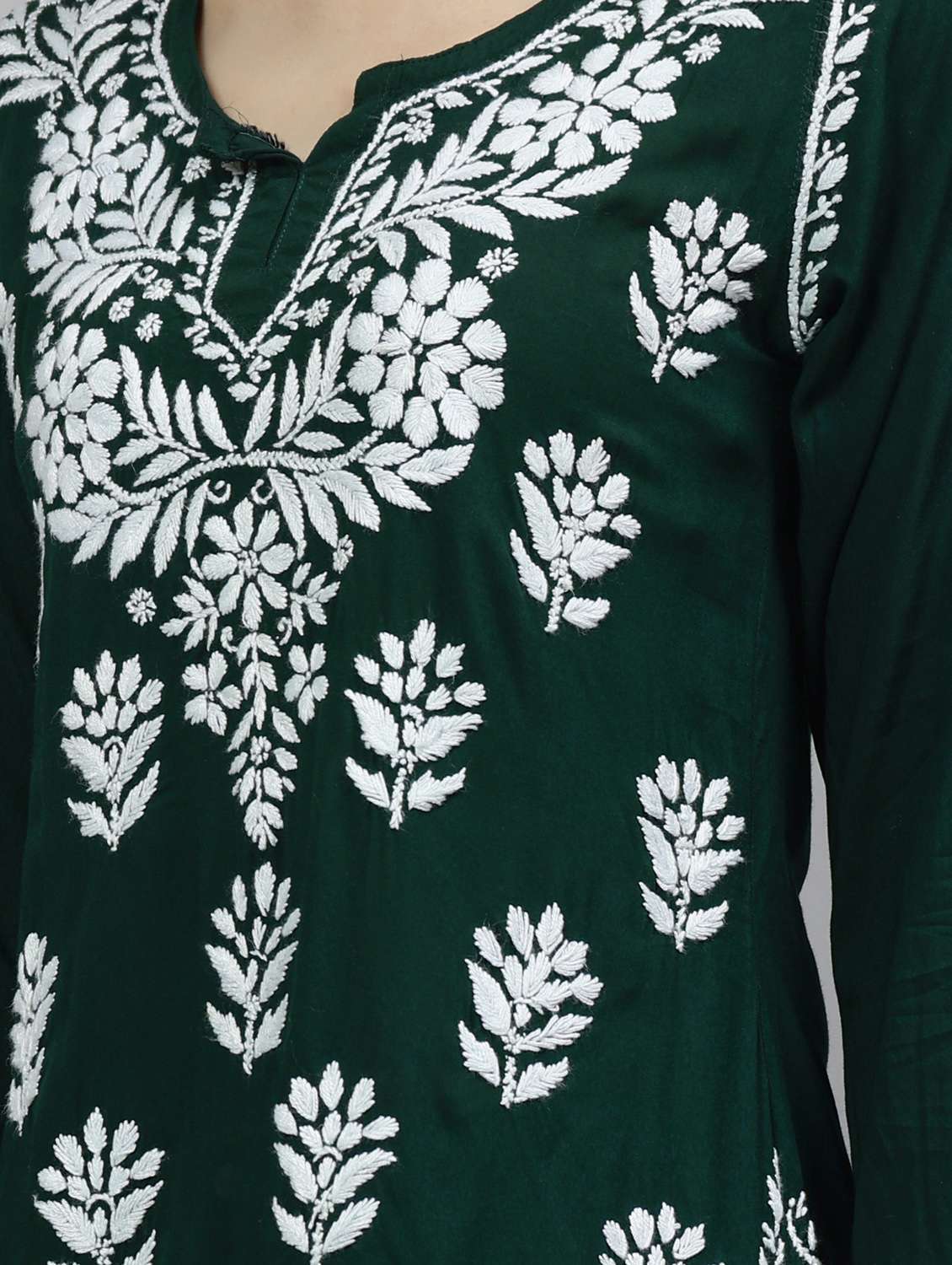 women three quarter sleeve straight kurti - 20884784 -  Standard Image - 5