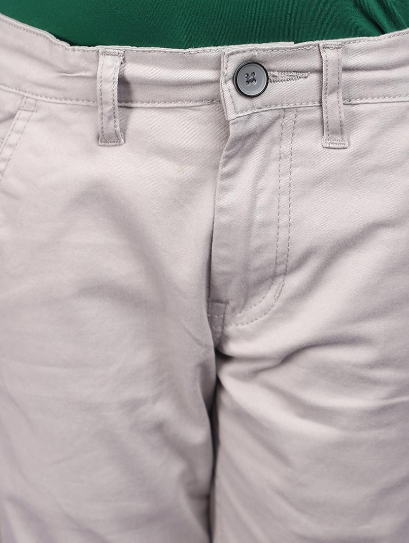 kids solid grey casual chinos - 20884870 - Standard Image - 5
