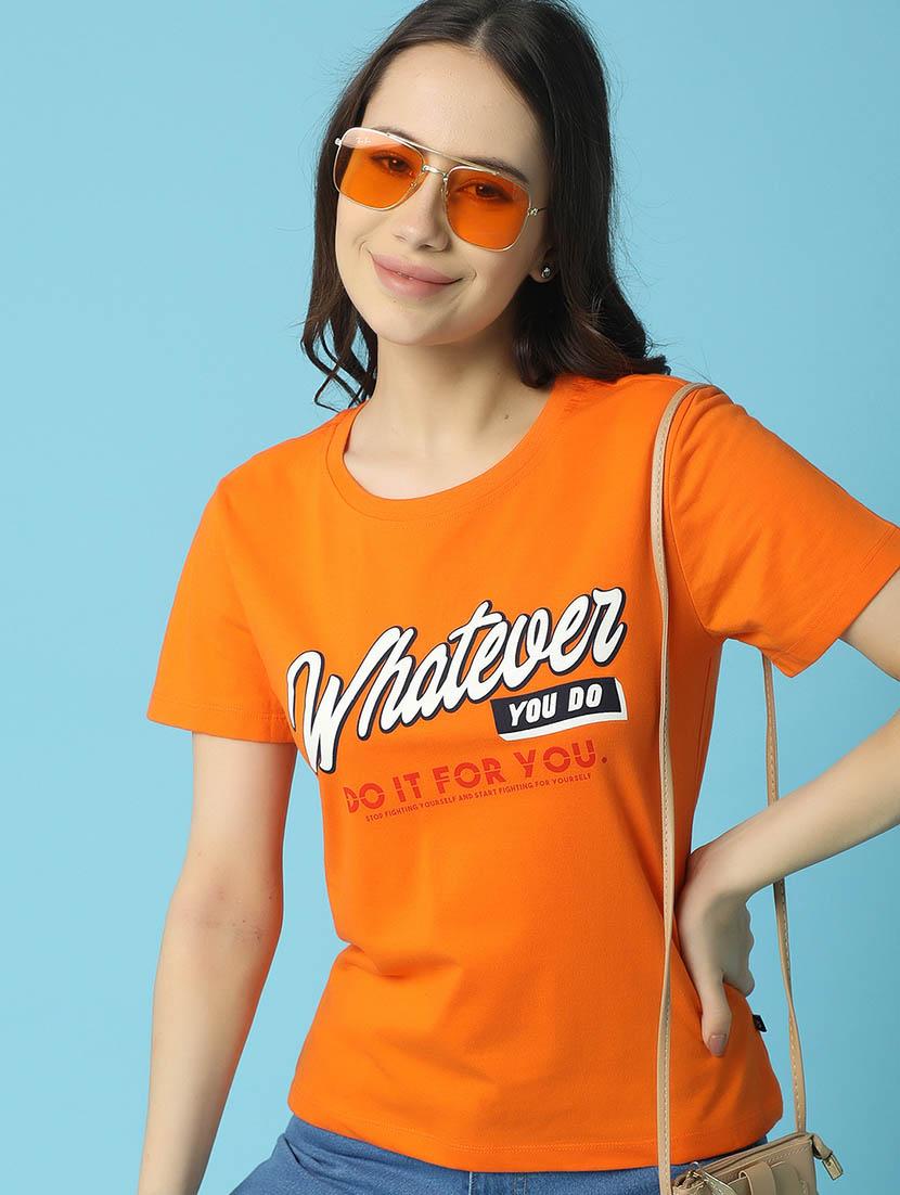 women round neck printed regular t-shirt - 20884908 - Standard Image - 3