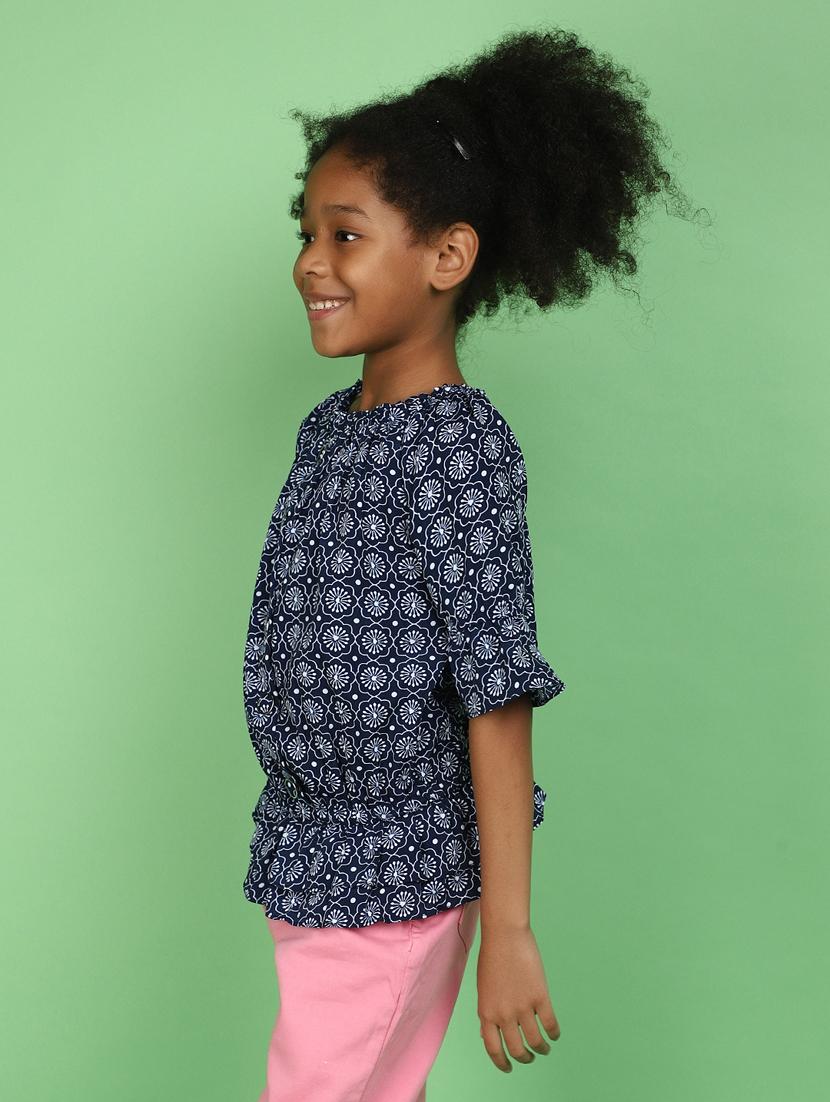 girls blue printed top - 20884929 - Standard Image - 3