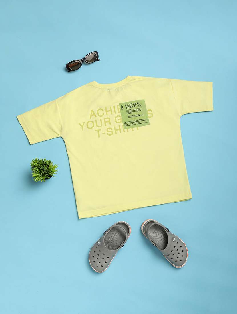 boys back print cotton t-shirt