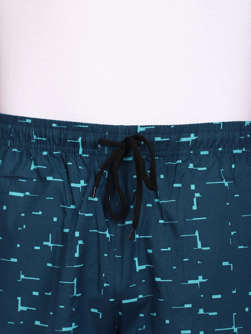 teal blue cotton shorts - 20884996 - Standard Image - 5