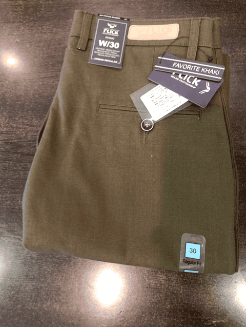 olive linen casual trousers - 20885017 - Zoom Image - 0