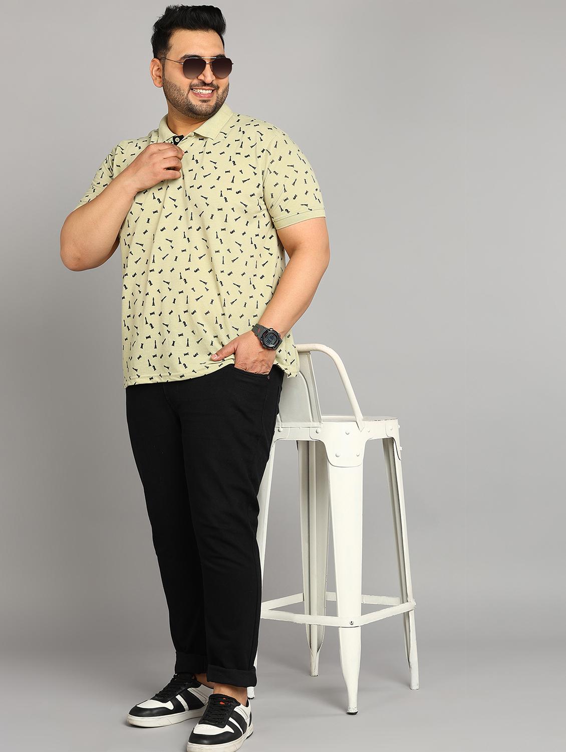 beige cotton plus all over print t-shirt - 20885077 - Standard Image - 3