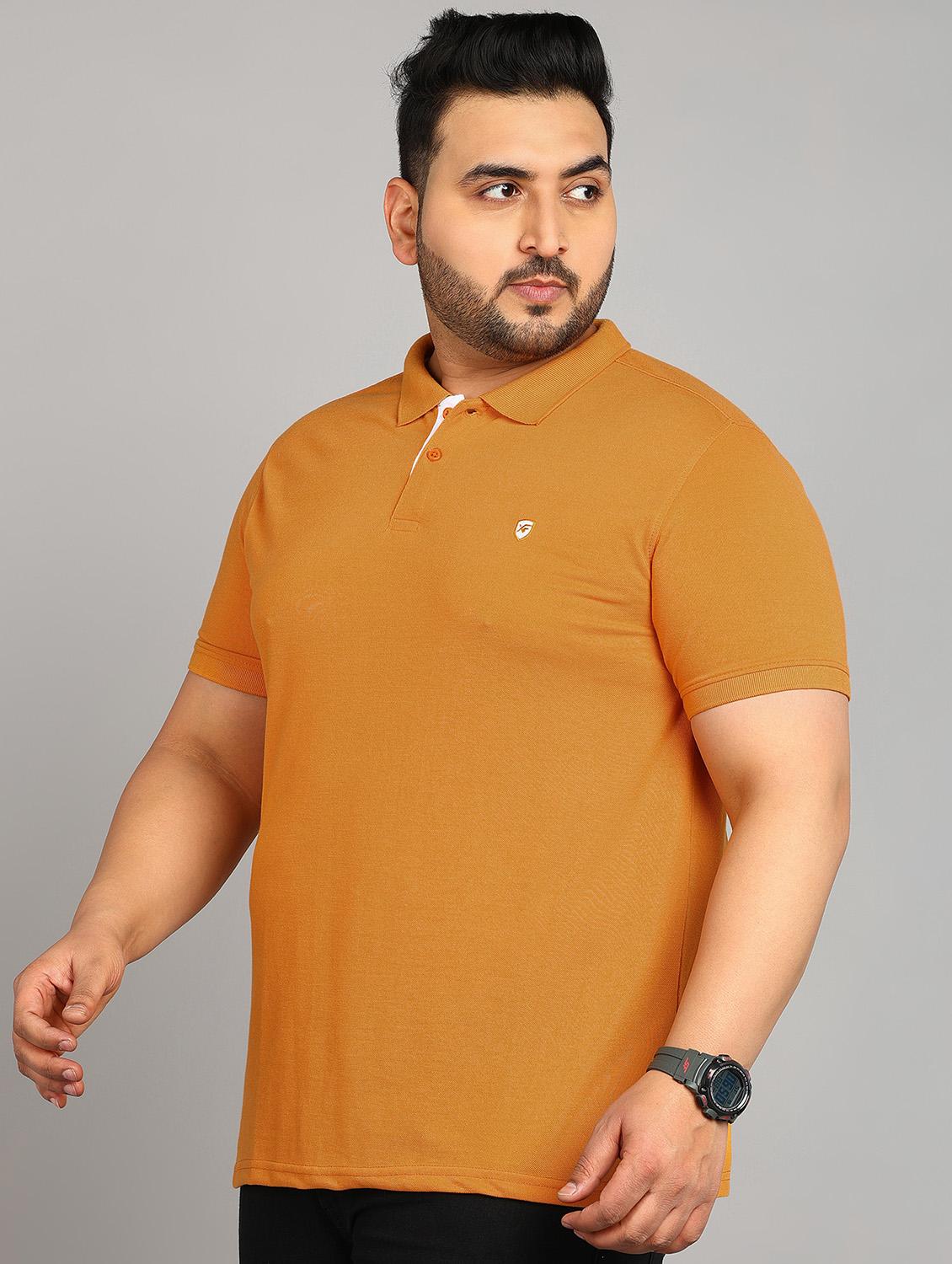 mustard cotton plus tshirt - 20885081 - Zoom Image - 0