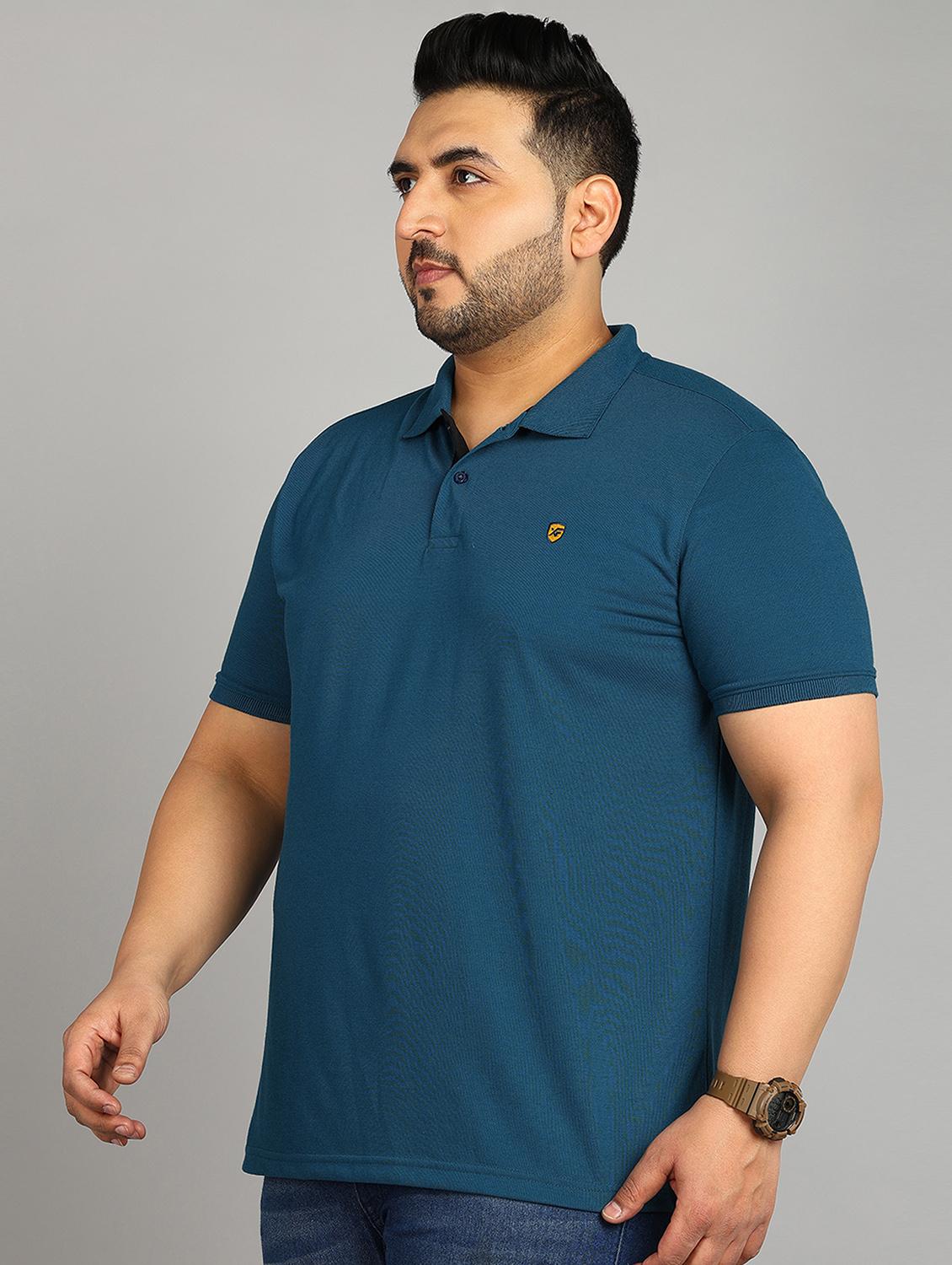 teal cotton plus t-shirt - 20885082 - Zoom Image - 0