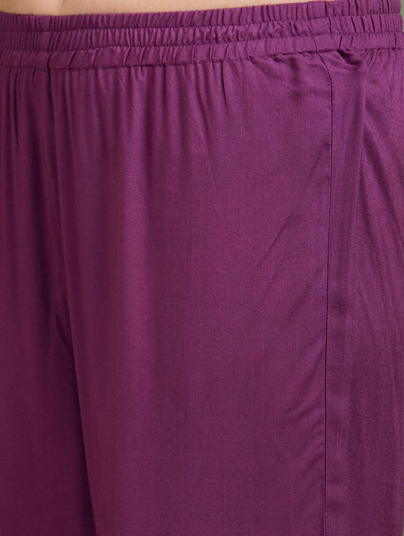 purple printed kurta pant set - 20885382 - Standard Image - 5
