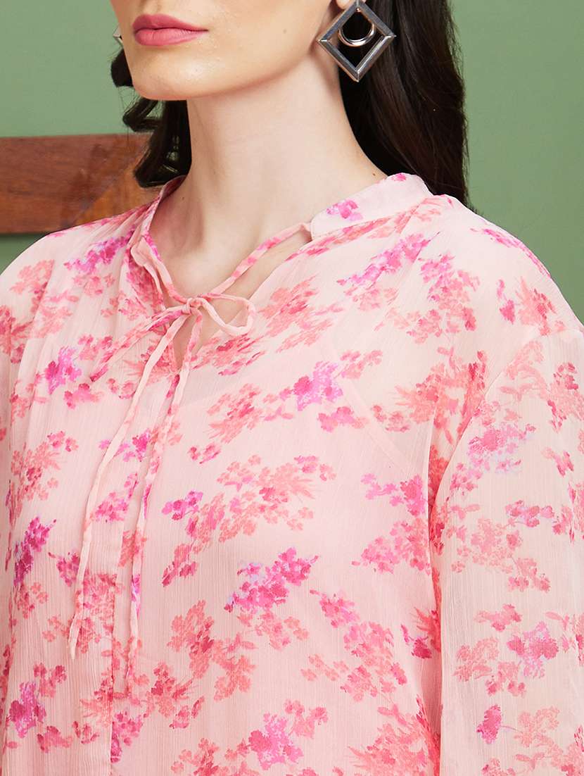 pink floral printed tiered dress - 20885412 -  Standard Image - 5