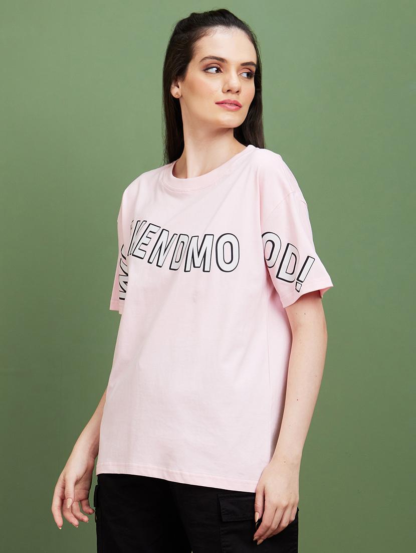 pink cotton oversized tshirt - 20885419 - Zoom Image - 0