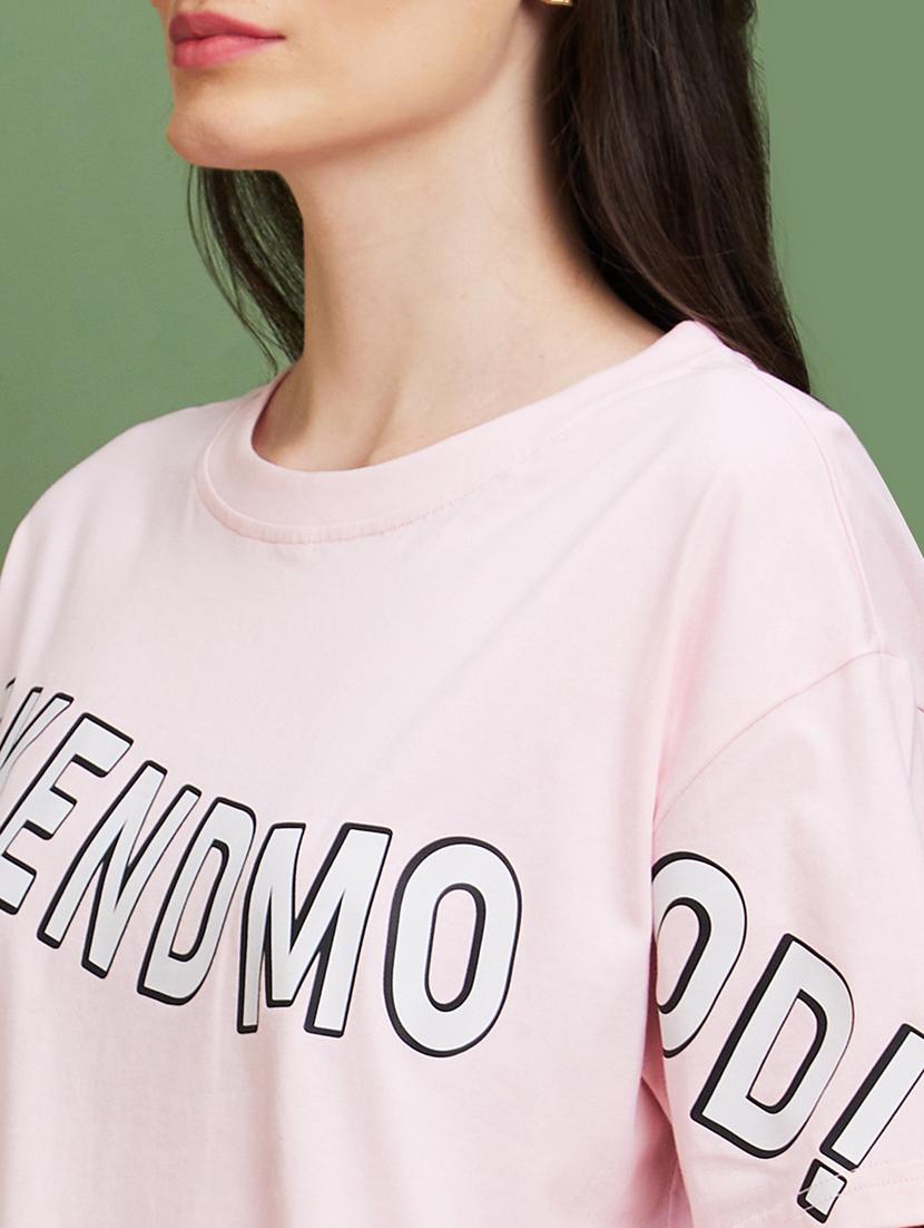 pink cotton oversized tshirt - 20885419 - Standard Image - 3