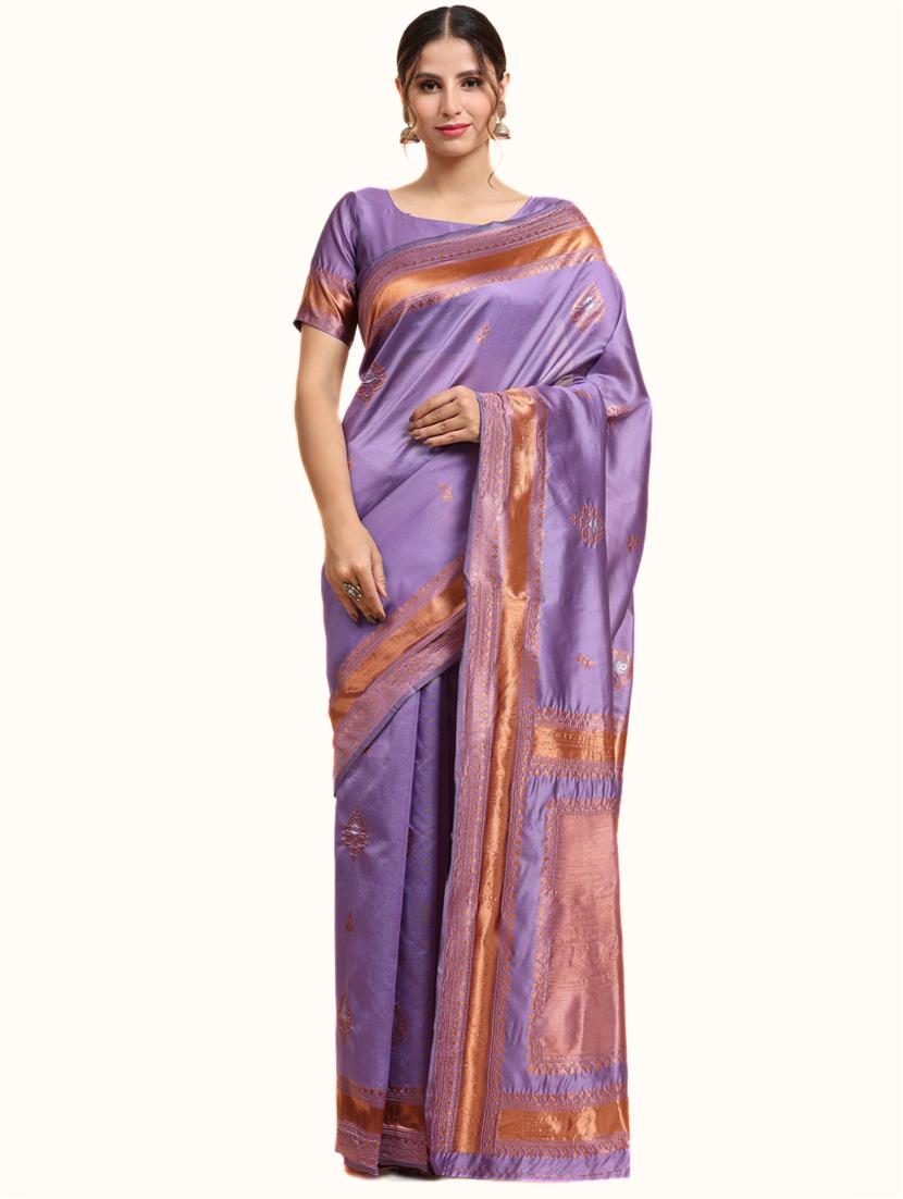 women self design banarasi saree with blouse - 20885462 -  Zoom Image - 0