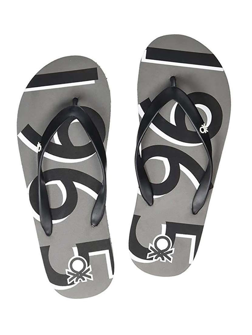 men grey slip on flip flop