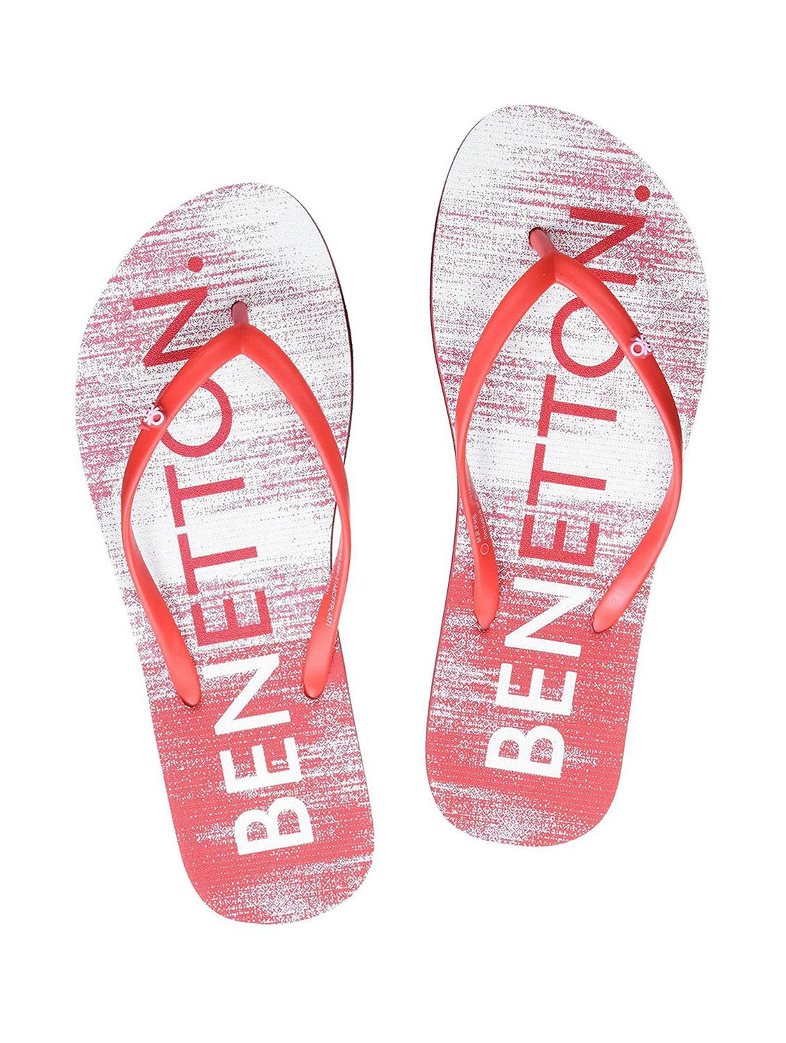 red typogrpahic flip flops - 20889541 -  Zoom Image - 0