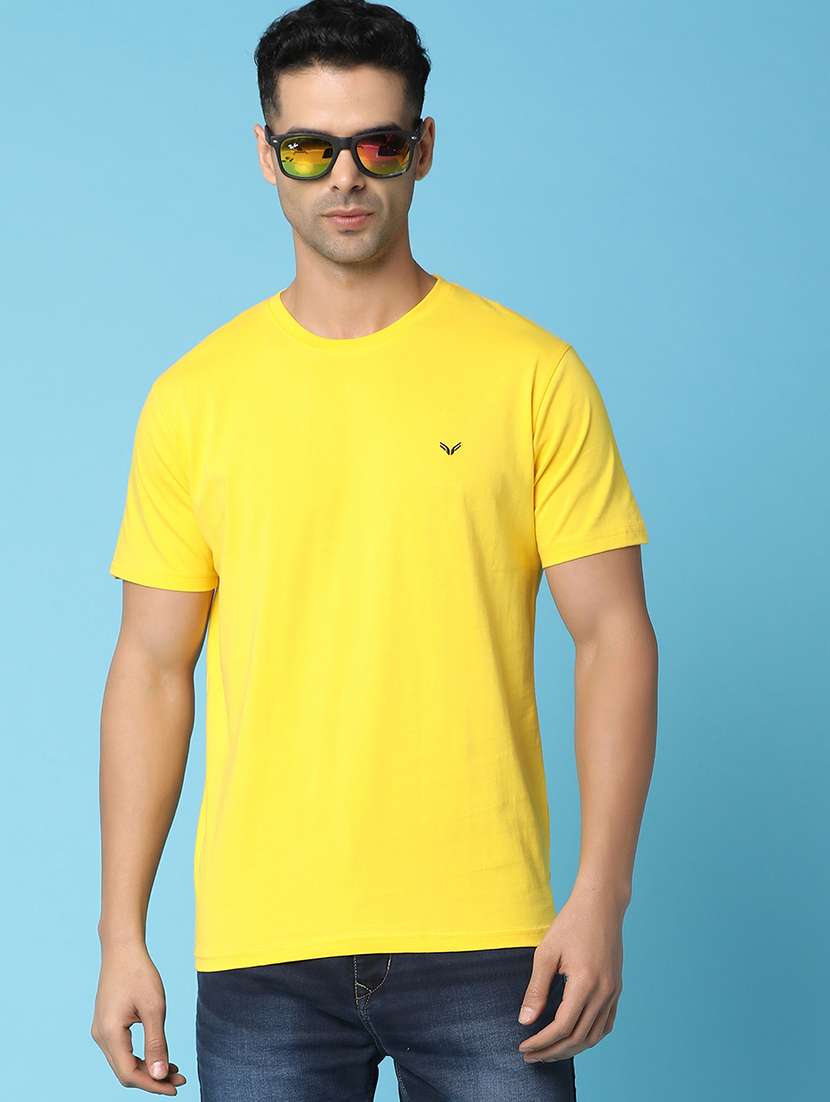 men round neck plain t-shirt