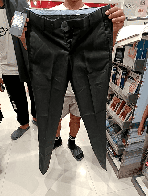 dark grey poly viscose formal trousers - 20890974 -  Zoom Image - 0