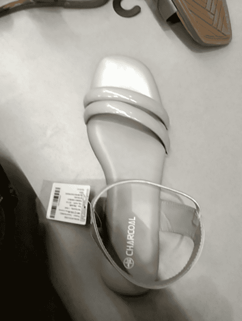 grey pu (polyurethane) sandals - 20891081 - Zoom Image - 0