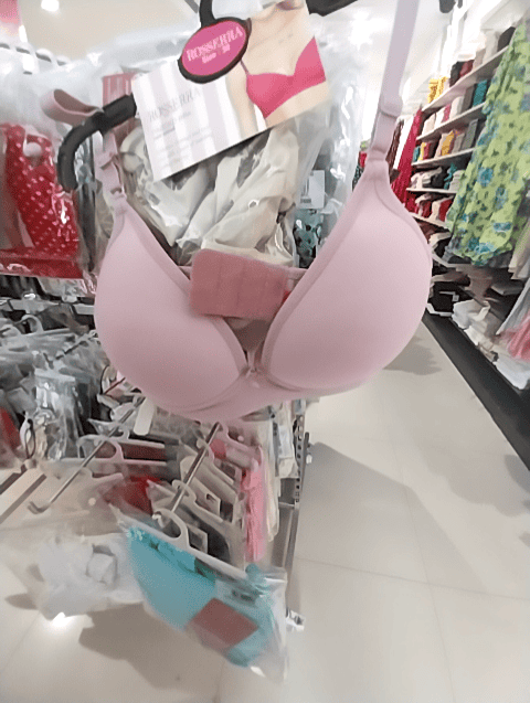 dark grey poly cotton interlock bra - 20891273 - Zoom Image - 0
