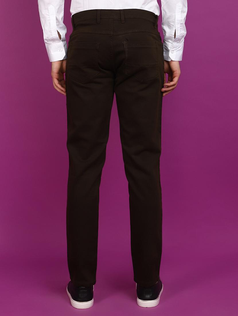 men mid rise solid chinos - 20892591 - Standard Image - 3