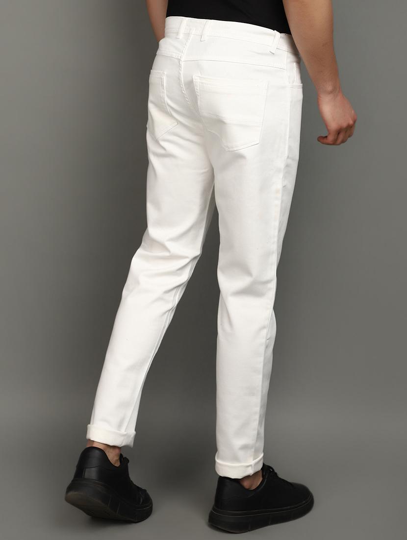 men mid rise solid chinos - 20892592 - Standard Image - 3
